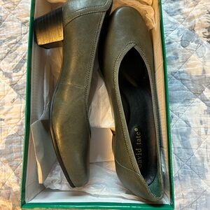 David Tate Madera Leather Pumps Heels Forest Green 8.5